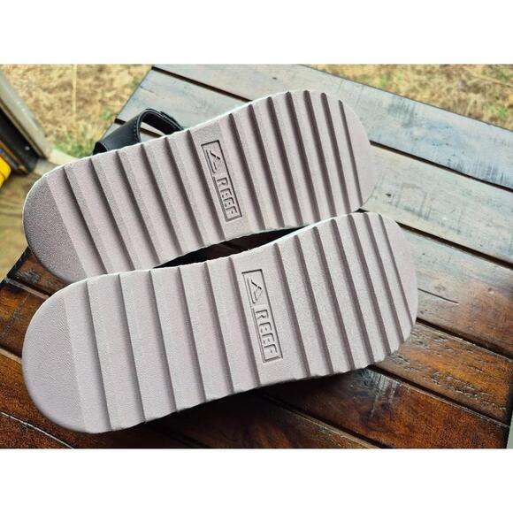 Reef Women's Vista Higher Raya Sandals Sz 8 New Black Chunky Platform $84 Y2K 90 - Picture 8 of 9